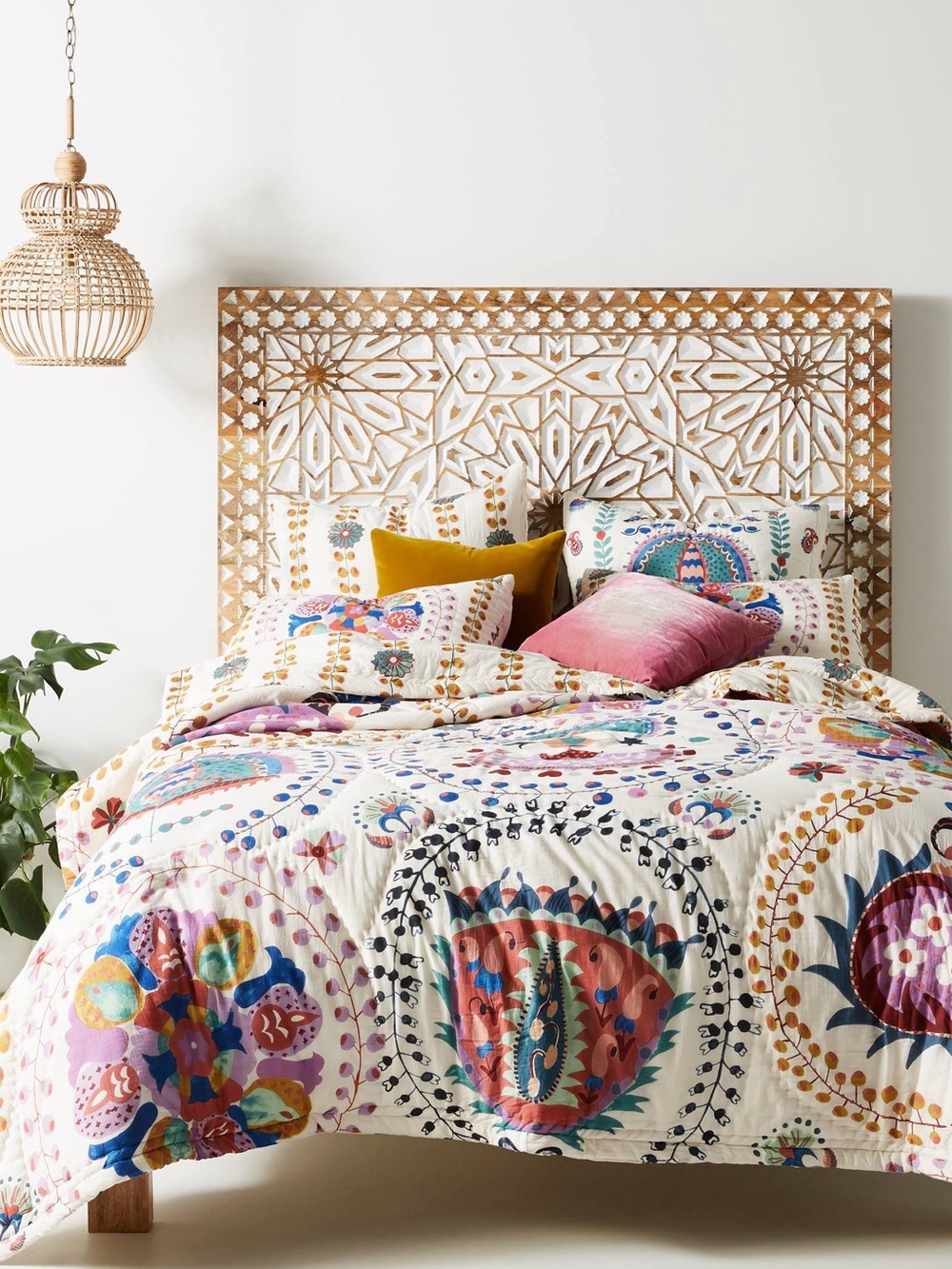 Anthropologie Twin Delissa Quilt + 2 Shams
